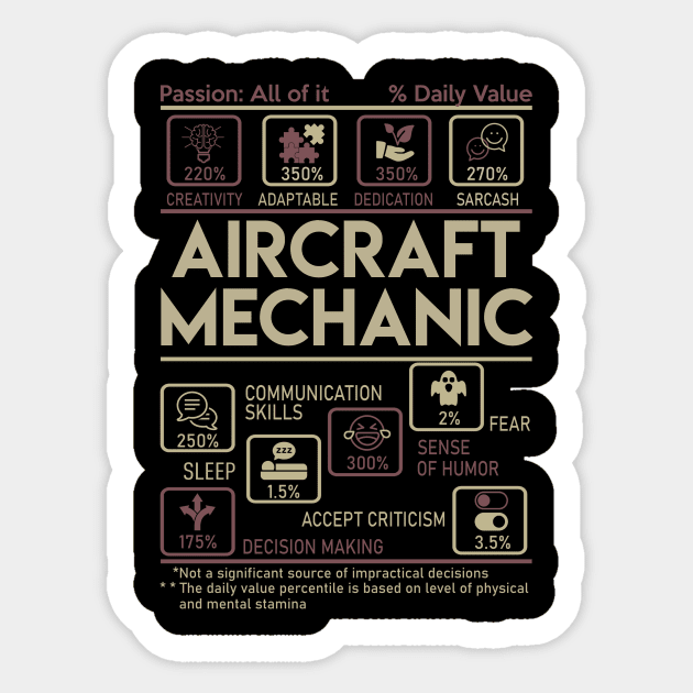 Aircraft Mechanic T Shirt - Multitasking Daily Value Gift Item Tee Sticker by candicekeely6155